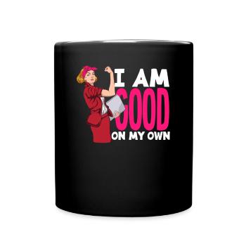 Feminismus Feministin - Tasse einfarbig - Schwarz - Vorne