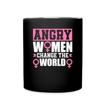 Feminismus Feministin - Tasse einfarbig - Schwarz - Vorne
