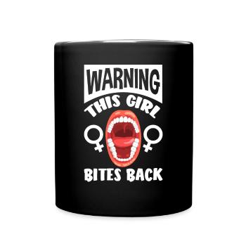 Feminismus Feministin - Tasse einfarbig - Schwarz - Vorne