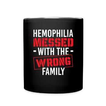 Hämophilie-Krieger-Störung Hämophilie-Bewusstsein - Tasse einfarbig - Schwarz - Vorne