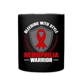 Hämophilie-Krieger-Störung Hämophilie-Bewusstsein - Tasse einfarbig - Schwarz - Vorne
