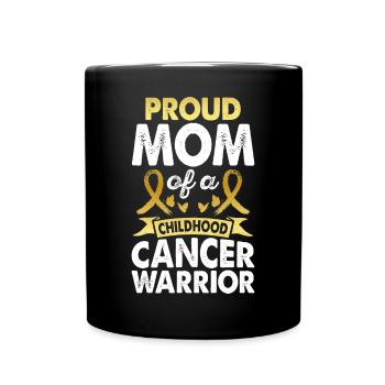 Mama Of Childhood Cancer Warrior Awareness Month - Full Colour Mug - black - Front