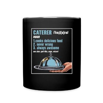 Service traiteur Restauration Chef serveur - Mug uni - noir - Devant