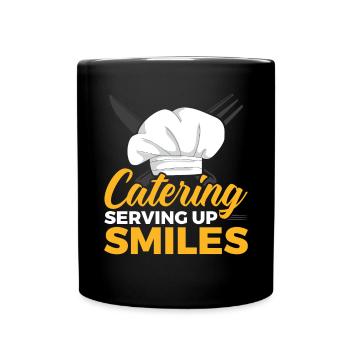Service traiteur Restauration Chef serveur - Mug uni - noir - Devant