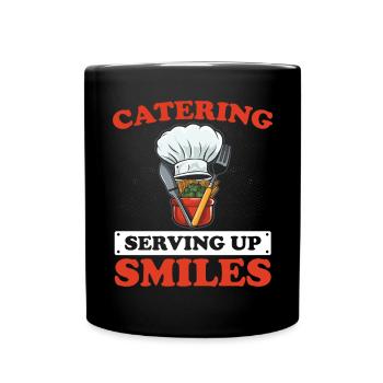 Service traiteur Restauration Chef serveur - Mug uni - noir - Devant