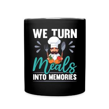 Service traiteur Restauration Chef serveur - Mug uni - noir - Devant