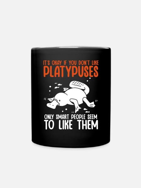 Platypus Schnabeltier - Tasse einfarbig - Schwarz
