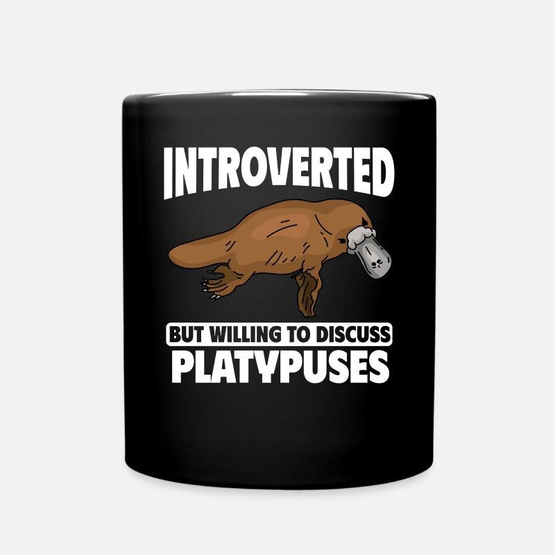 Platypus Schnabeltier - Tasse einfarbig - Schwarz