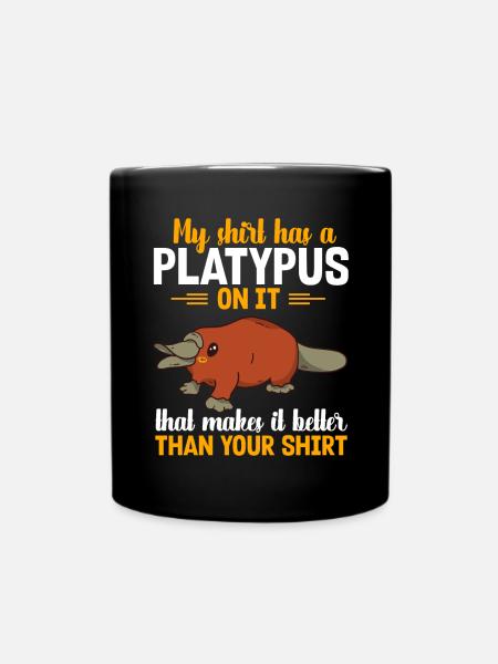 Platypus Schnabeltier - Tasse einfarbig - Schwarz