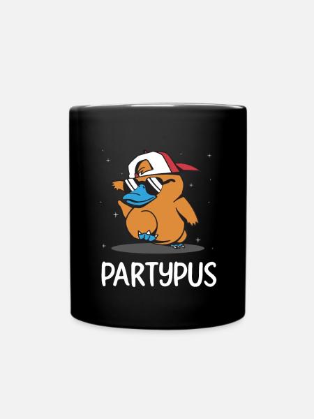 Platypus Schnabeltier - Tasse einfarbig - Schwarz