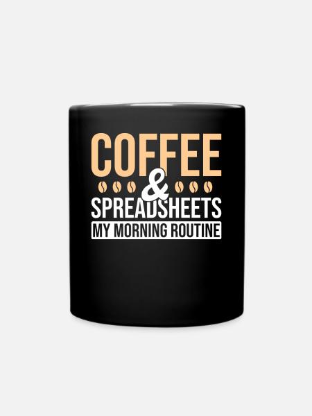 Accountant table coffee - Full Colour Mug - black
