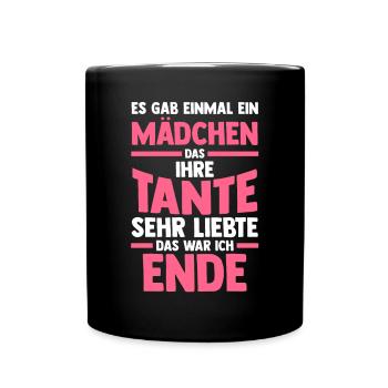 Patentante Nichte Tante - Tasse einfarbig - Schwarz - Vorne