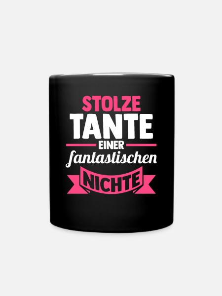 Patentante Nichte Tante - Tasse einfarbig - Schwarz