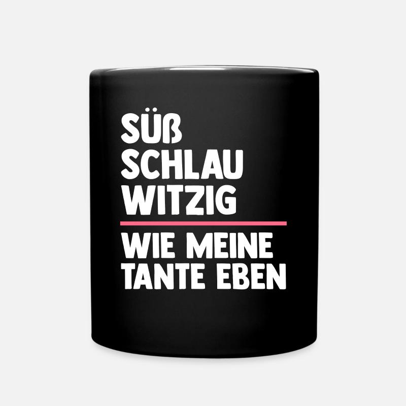Patentante Neffe Nichte Tante - Tasse einfarbig - Schwarz