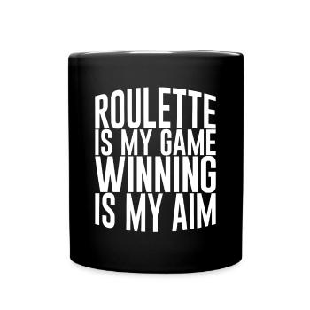 La roulette est mon jeu gagner est mon objectif 4 - Mug uni - noir - Devant