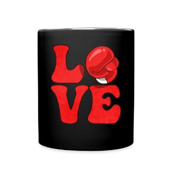 Boxer Boxen - Tasse einfarbig - Schwarz - Vorne