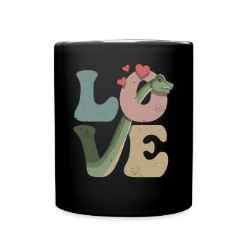 Brachiosaurus Dinosaur Dino - Full Colour Mug - black - Front