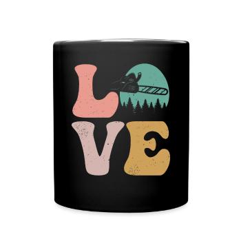 Branch Manager Arborist Lumberjack Chains - Full Colour Mug - black - Front