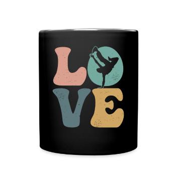 Breakdance Tanzen Breakdancer Hip Hop Tanz - Tasse einfarbig - Schwarz - Vorne