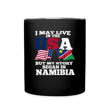 Namibia - Tasse einfarbig - Schwarz - Vorne