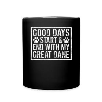 Great Dane Gifts - Tasse einfarbig - Schwarz - Vorne
