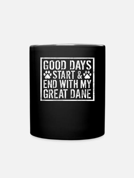 Great Dane Gifts - Tasse einfarbig - Schwarz