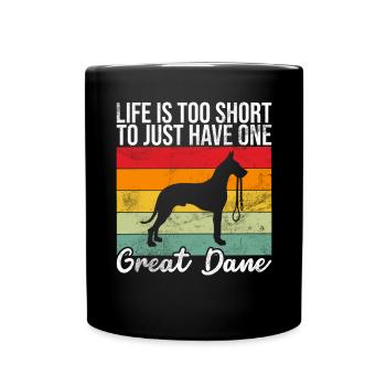 Great Dane Gifts - Tasse einfarbig - Schwarz - Vorne