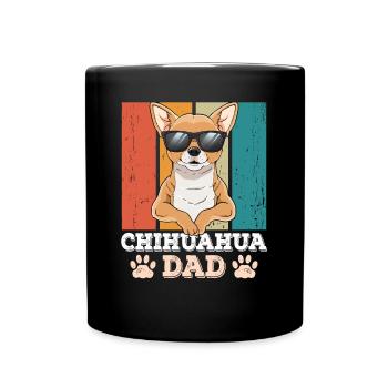 Chihuahua Dad - Tasse einfarbig - Schwarz - Vorne