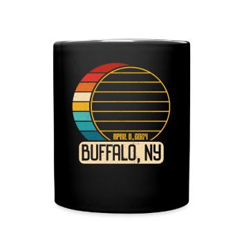 Éclipse totale de Soleil New York Buffalo 28 avril 202 - Mug uni - noir - Devant