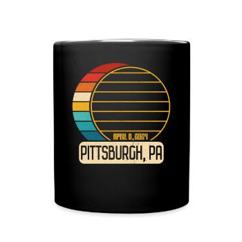 Total Solar Eclipse Pennsylvania Pittsburgh 2024Pe - Full Colour Mug - black - Front
