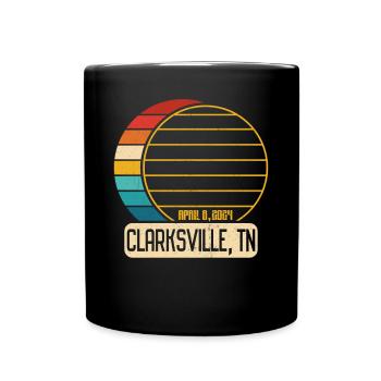 Total Solar Eclipse Tennessee Clarksville EclipseC - Full Colour Mug - black - Front