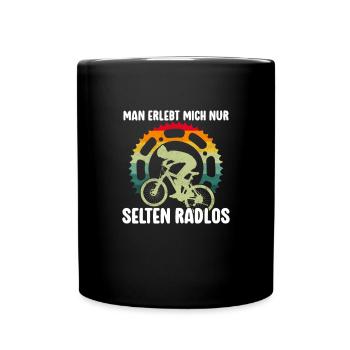 Selten Radlos Fahrrad MTB Radsport Mountainbike - Full Colour Mug - black - Front