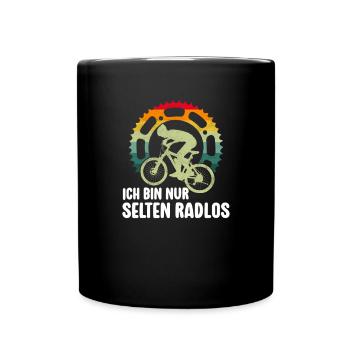 Selten Radlos Fahrrad MTB Radsport Mountainbike - Full Colour Mug - black - Front