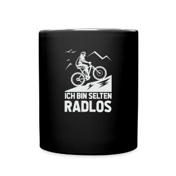 Selten Radlos Fahrrad MTB Radsport Mountainbike - Full Colour Mug - black - Front
