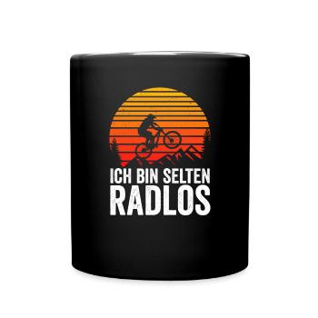 Selten Radlos Fahrrad MTB Radsport Mountainbike - Full Colour Mug - black - Front