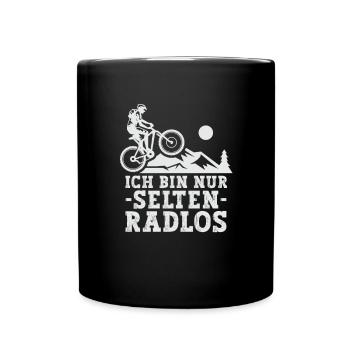 Selten Radlos Fahrrad MTB Radsport Mountainbike - Full Colour Mug - black - Front