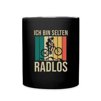 Selten Radlos Fahrrad MTB Radsport Mountainbike - Full Colour Mug - black - Front