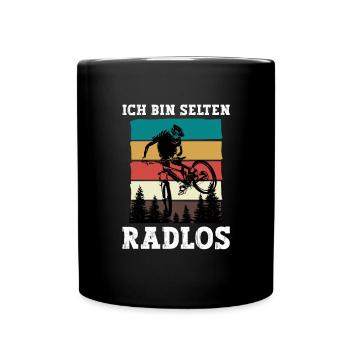Selten Radlos Fahrrad MTB Radsport Mountainbike - Full Colour Mug - black - Front