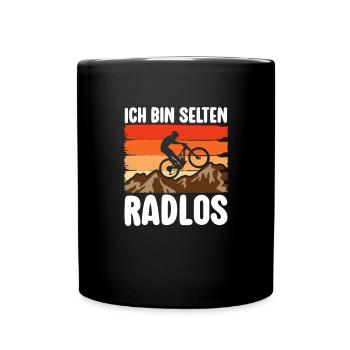 Selten Radlos Fahrrad MTB Radsport Mountainbike - Full Colour Mug - black - Front