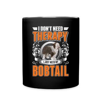 Bobtail Therapy Old English Shepherd Dog - Full Colour Mug - black - Front