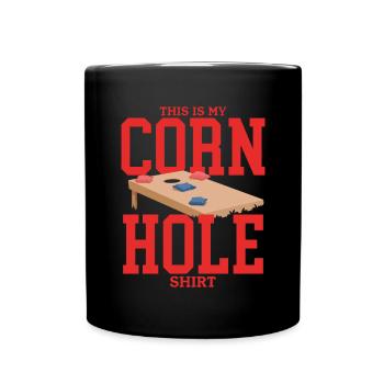 Cornhole Player Blind Hole Bean Bag Cadeau - Mug uni - noir - Devant