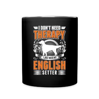 Setter Anglais Thérapie Setter Anglais - Mug uni - noir - Devant