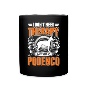 Podenco Therapy Ibizan Hound - Full Colour Mug - black - Front