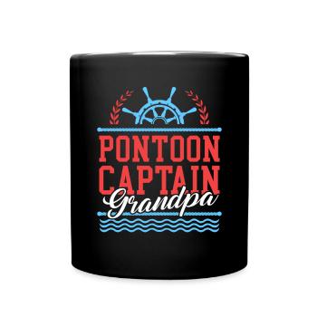 Pontoon Captain Grandpa Pontoon Pontoon Boat Gift - Full Colour Mug - black - Front