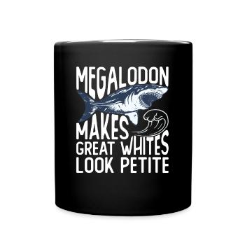 Megalodon rend les grands requins blancs délicats - Mug uni - noir - Devant