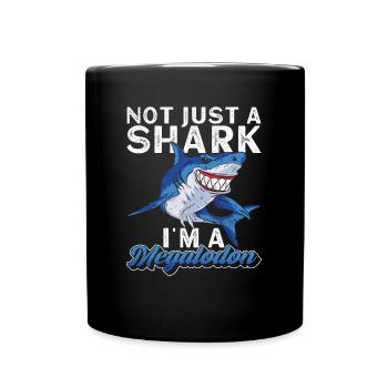 Pas seulement un requin, je suis un mégalodon - Mug uni - noir - Devant