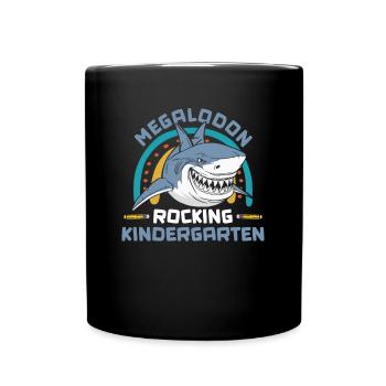 Megalodon Rocking Kindergarten - Megalodon Shark - Full Colour Mug - black - Front