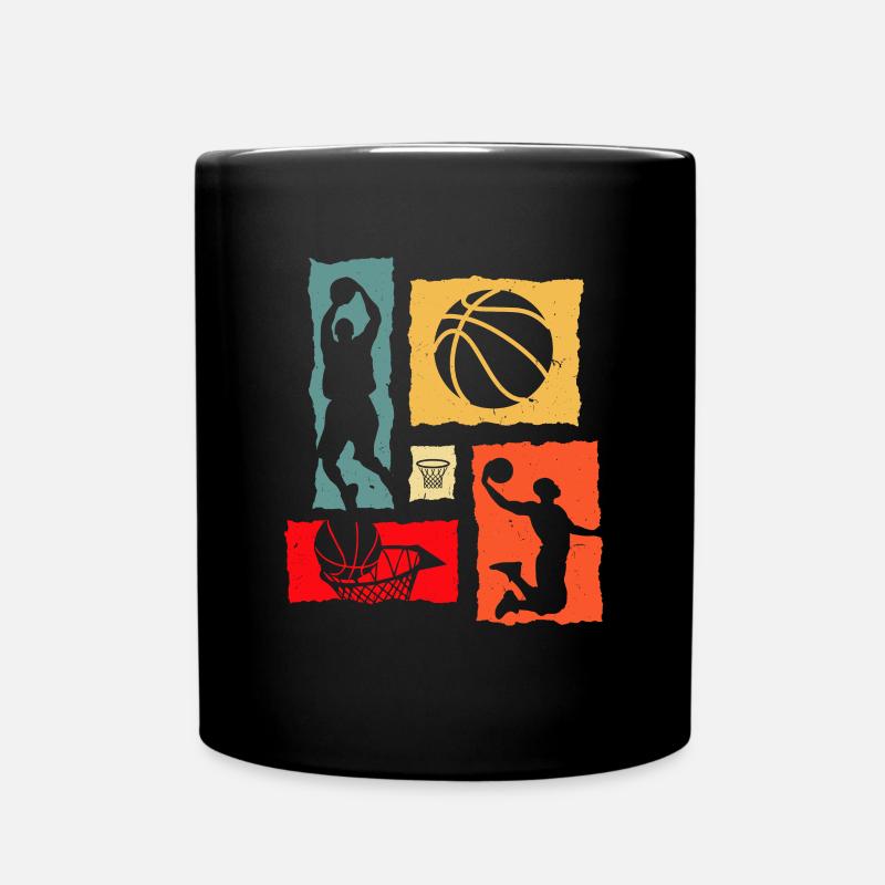 Joueur de basket-ball rétro - Mug uni - noir