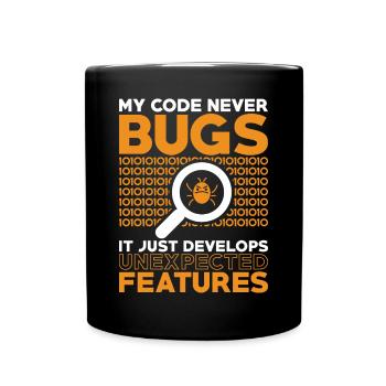 Programmierer Entwickler Coder Code - Tasse einfarbig - Schwarz - Vorne