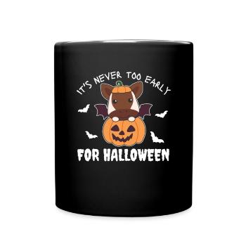 Okapi : il n’est jamais trop tôt pour la citrouille d’Halloween - Mug uni - noir - Devant
